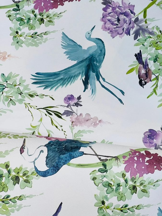 Watercolour cranes